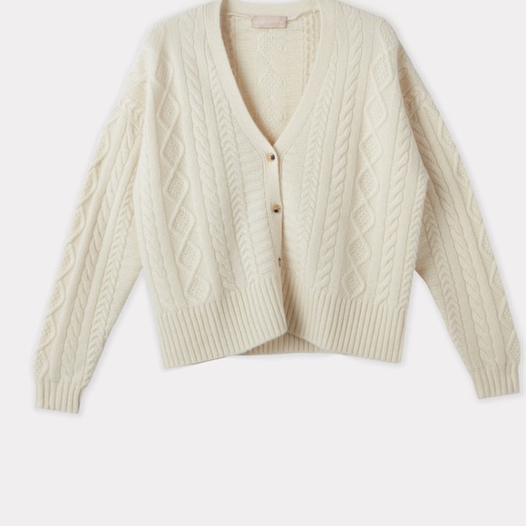 Organic mongolian cashmere cardigan - Picture 5 of 8